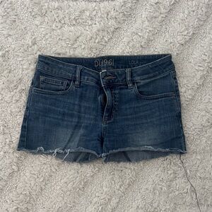 DL1961 Dark Blue Denim Cutoff Shorts